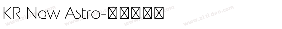 KR New Astro字体转换